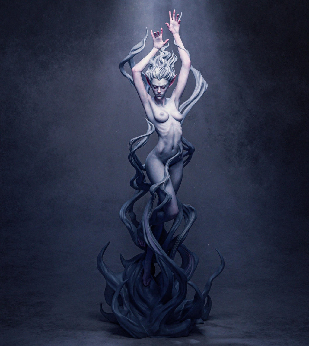 Gothic Femme Fatale Resin Statue – 12K High Detail – Unassembled / Painted GK Kit