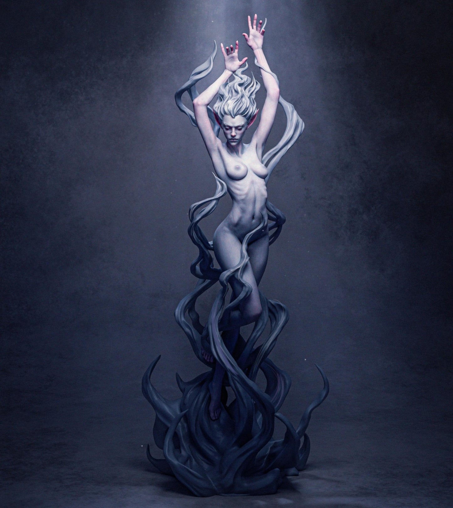 Gothic Femme Fatale Resin Statue – 12K High Detail – Unassembled / Painted GK Kit