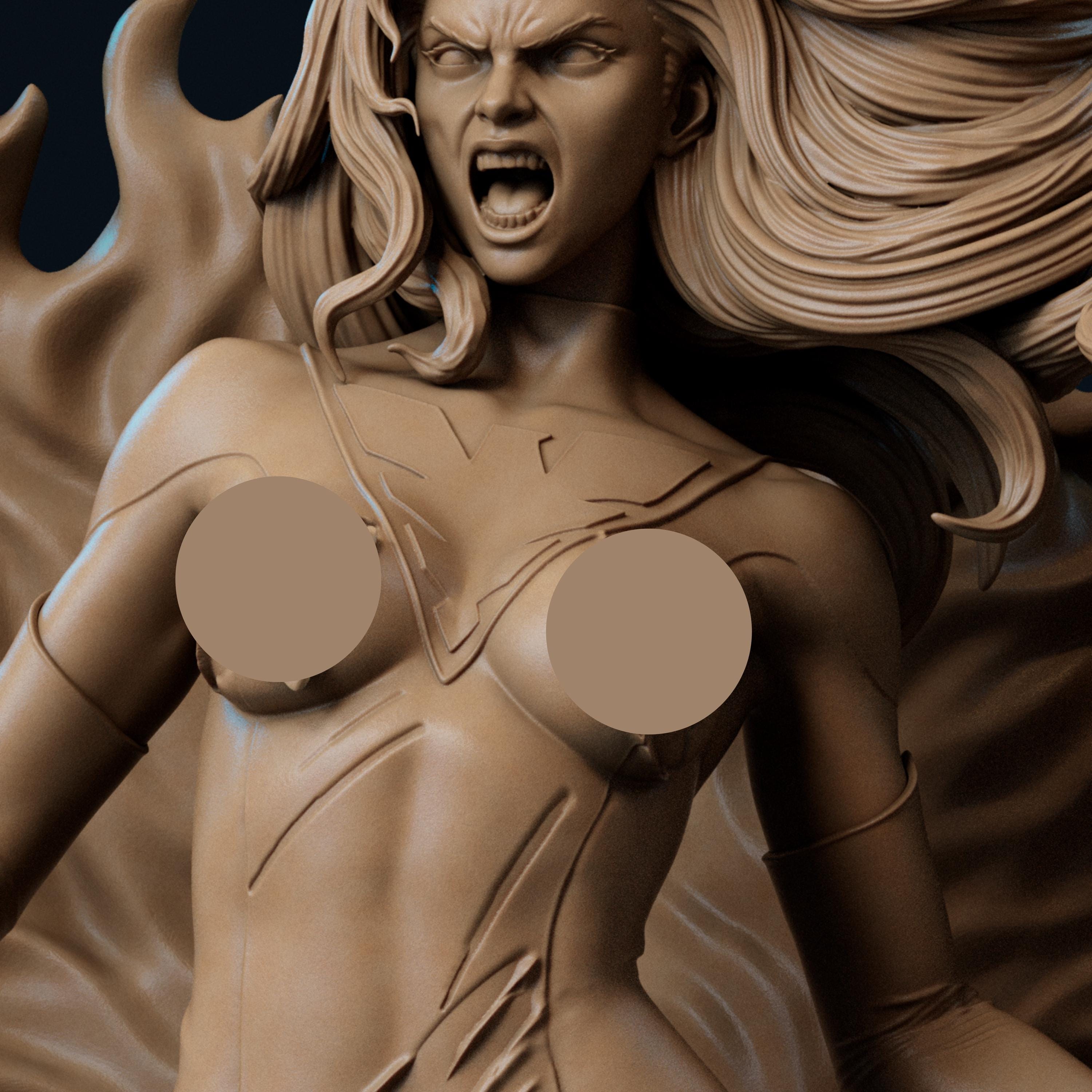 Eternal Flame Femme Resin Figure – 12K High Detail – Unassembled / Painted GK Kit