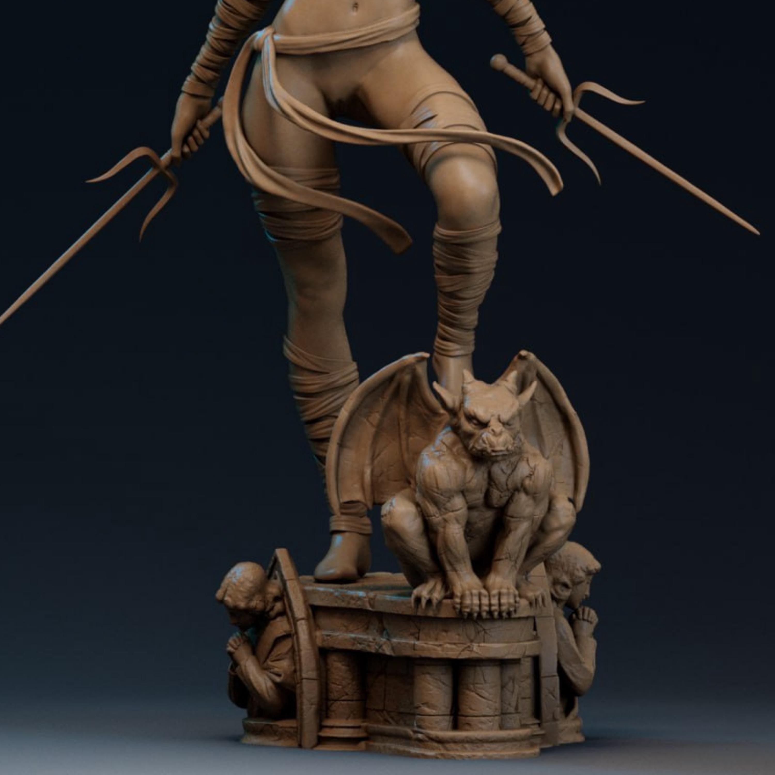 Scarlet Ninja Femme Resin Figure – 12K High Detail – Unassembled / Painted GK Kit