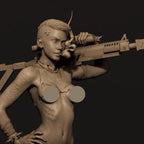 Post-Apocalyptic Femme Resin Figure – 12K High Detail – Unassembled / Painted GK Kit