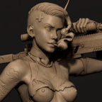 Post-Apocalyptic Femme Resin Figure – 12K High Detail – Unassembled / Painted GK Kit