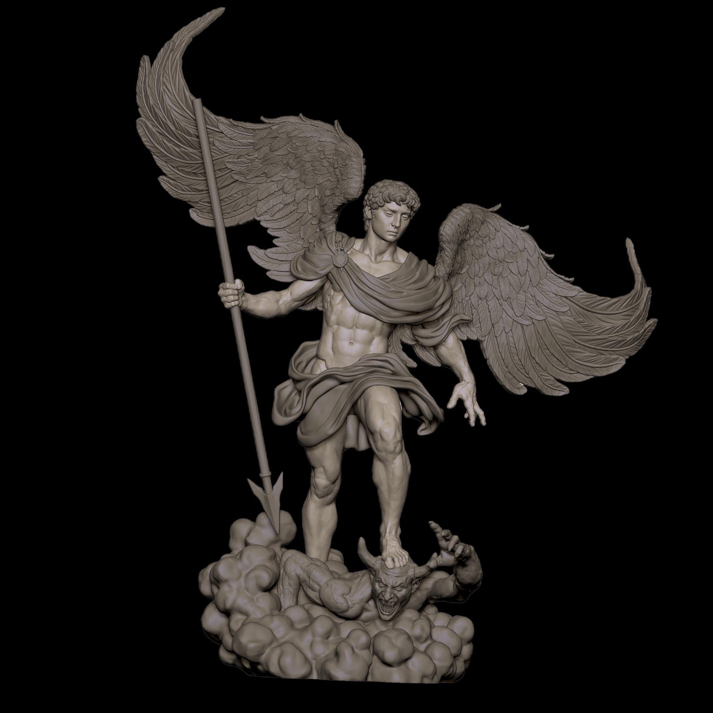 Archangel Michael 12K Resin Figure: Unpainted Mythology Model Kit
