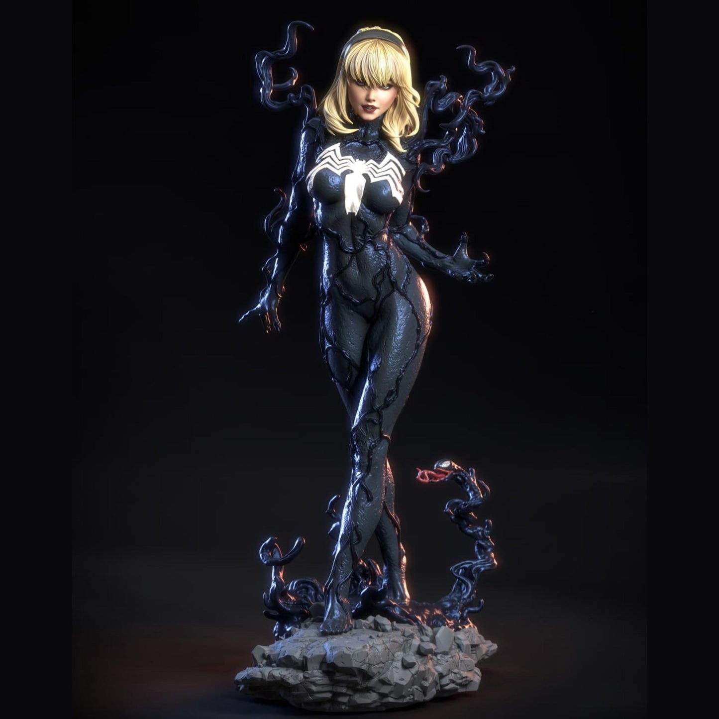 Symbiote Warrior Resin Figure – 12K High Detail – Unpainted / Painted – Fantasy Collectible Kit