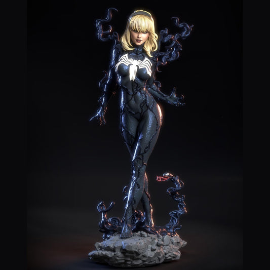 Symbiote Warrior Resin Figure – 12K High Detail – Unpainted / Painted – Fantasy Collectible Kit