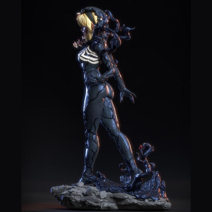 Symbiote Warrior Resin Figure – 12K High Detail – Unpainted / Painted – Fantasy Collectible Kit