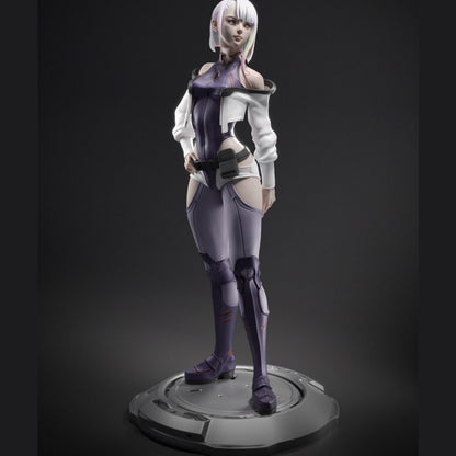 Cyberpunk Rebel Girl Resin Figure – 12K High Detail – Unpainted / Painted – Sci-Fi Model Kit