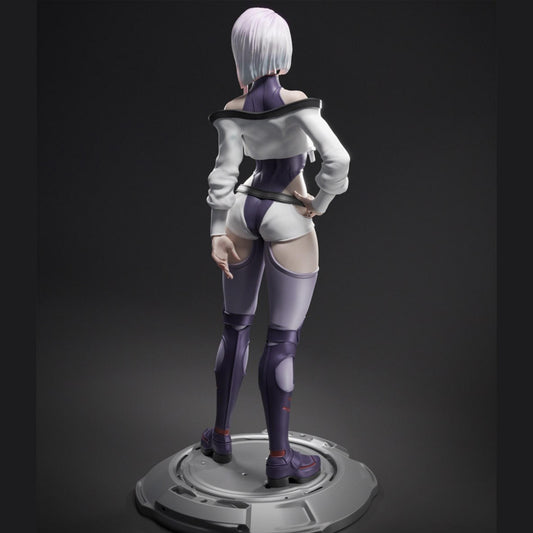 Cyberpunk Rebel Girl Resin Figure – 12K High Detail – Unpainted / Painted – Sci-Fi Model Kit