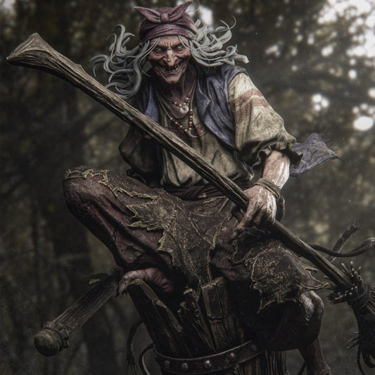 Baba Yaga Resin Figure: 12K Fan Art Witch Model Kit