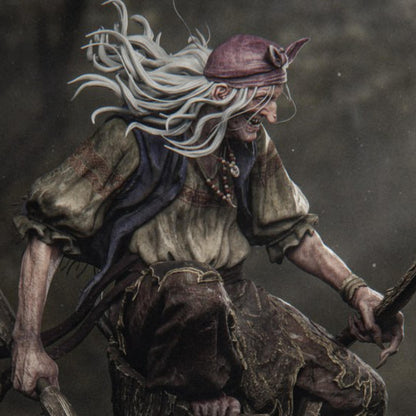 Baba Yaga Resin Figure: 12K Fan Art Witch Model Kit