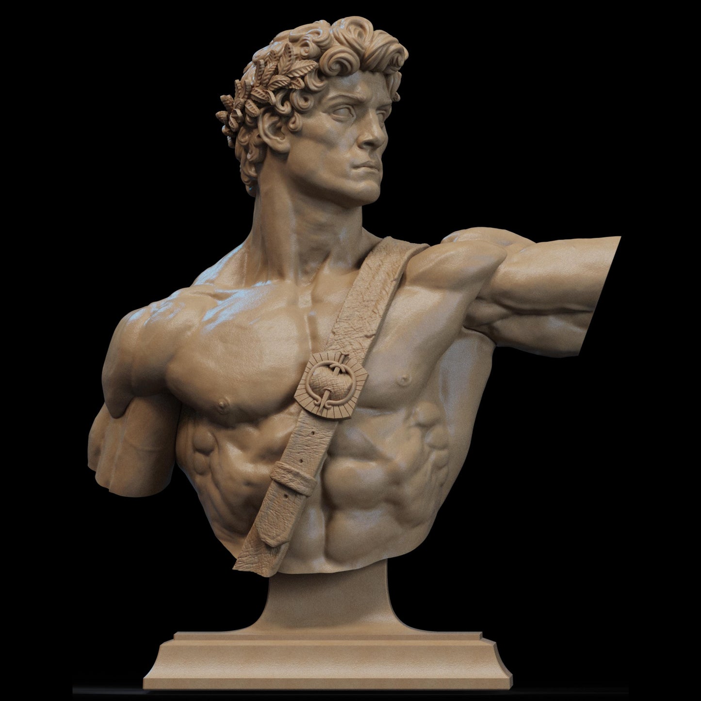 Apollo Bust: 12K Resin Greek Mythology Figure (Unpainted/Unassembled)