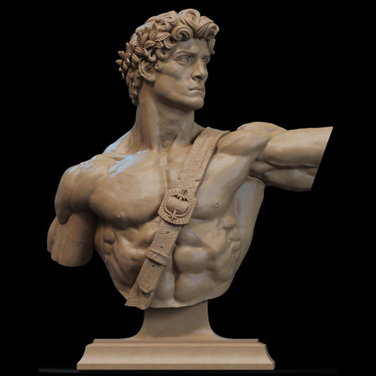 Apollo Bust: 12K Resin Greek Mythology Figure (Unpainted/Unassembled)