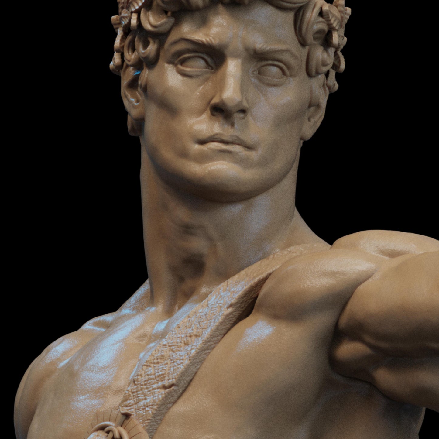 Apollo Bust: 12K Resin Greek Mythology Figure (Unpainted/Unassembled)