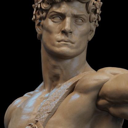 Apollo Bust: 12K Resin Greek Mythology Figure (Unpainted/Unassembled)
