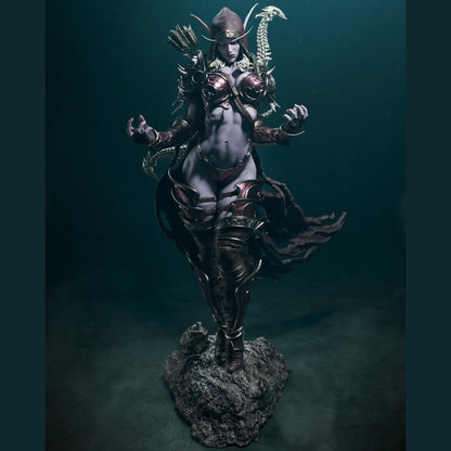 Dark Lady Warrior Resin Figure – 12K High Detail – Unpainted / Painted – Fantasy Collectible Kit
