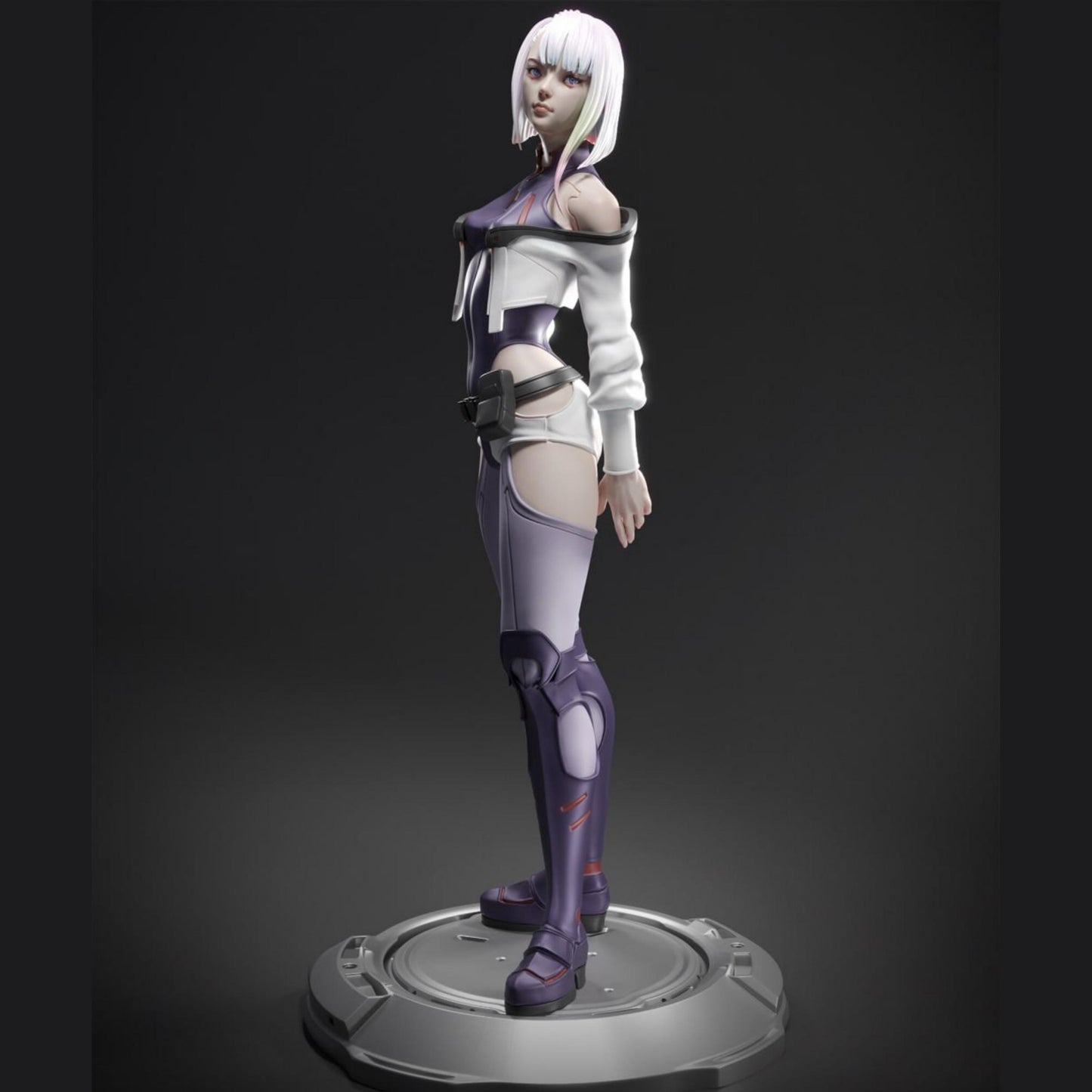 Cyberpunk Rebel Girl Resin Figure – 12K High Detail – Unpainted / Painted – Sci-Fi Model Kit