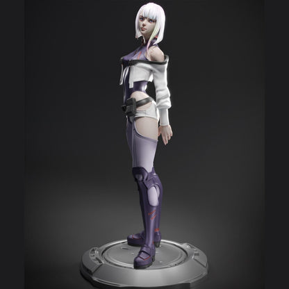 Cyberpunk Rebel Girl Resin Figure – 12K High Detail – Unpainted / Painted – Sci-Fi Model Kit