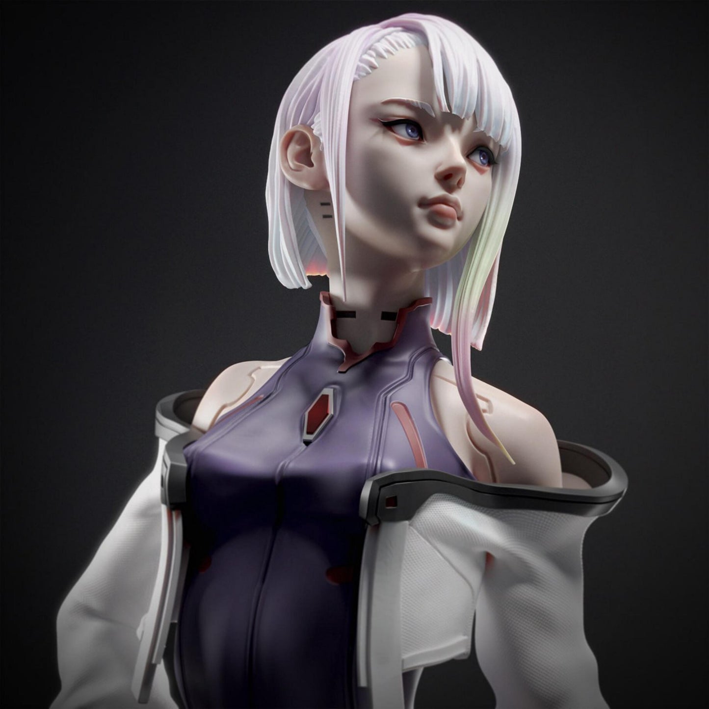 Cyberpunk Rebel Girl Resin Figure – 12K High Detail – Unpainted / Painted – Sci-Fi Model Kit