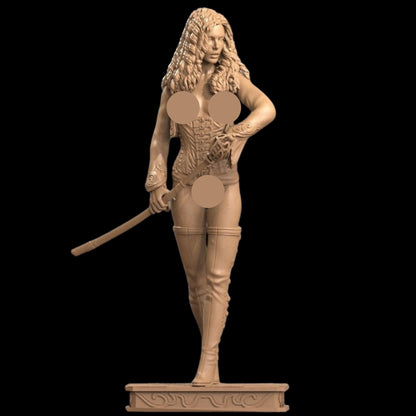 Crimson Valkyrie 12K Resin Figure: NSFW Fantasy Model - Unpainted / Painted