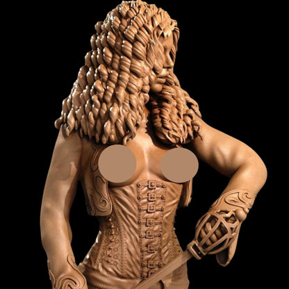 Crimson Valkyrie 12K Resin Figure: NSFW Fantasy Model - Unpainted / Painted