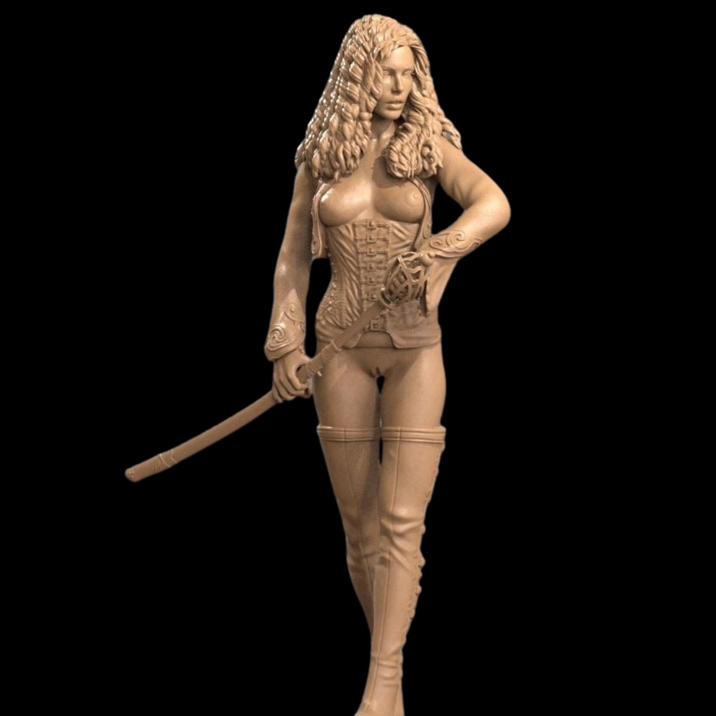 Crimson Valkyrie 12K Resin Figure: NSFW Fantasy Model - Unpainted / Painted