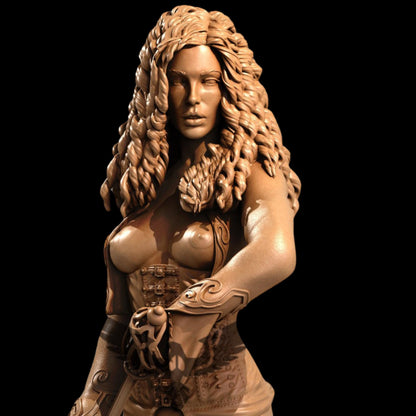 Crimson Valkyrie 12K Resin Figure: NSFW Fantasy Model - Unpainted / Painted