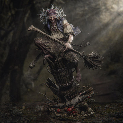 Baba Yaga Resin Figure: 12K Fan Art Witch Model Kit