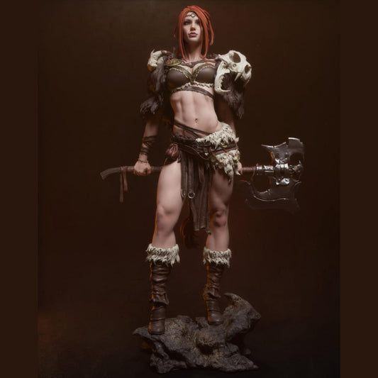 Barbarian Warrior Resin Figure – 12K High Detail – Unpainted / Painted – Fantasy Battle Axe Kit