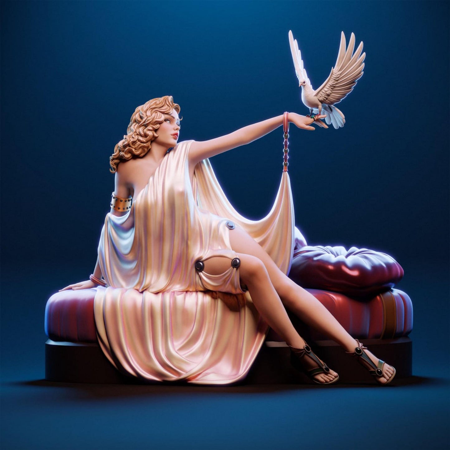 Pin-Up Goddess Resin Figure: 12K Print, Fan Art Collectible