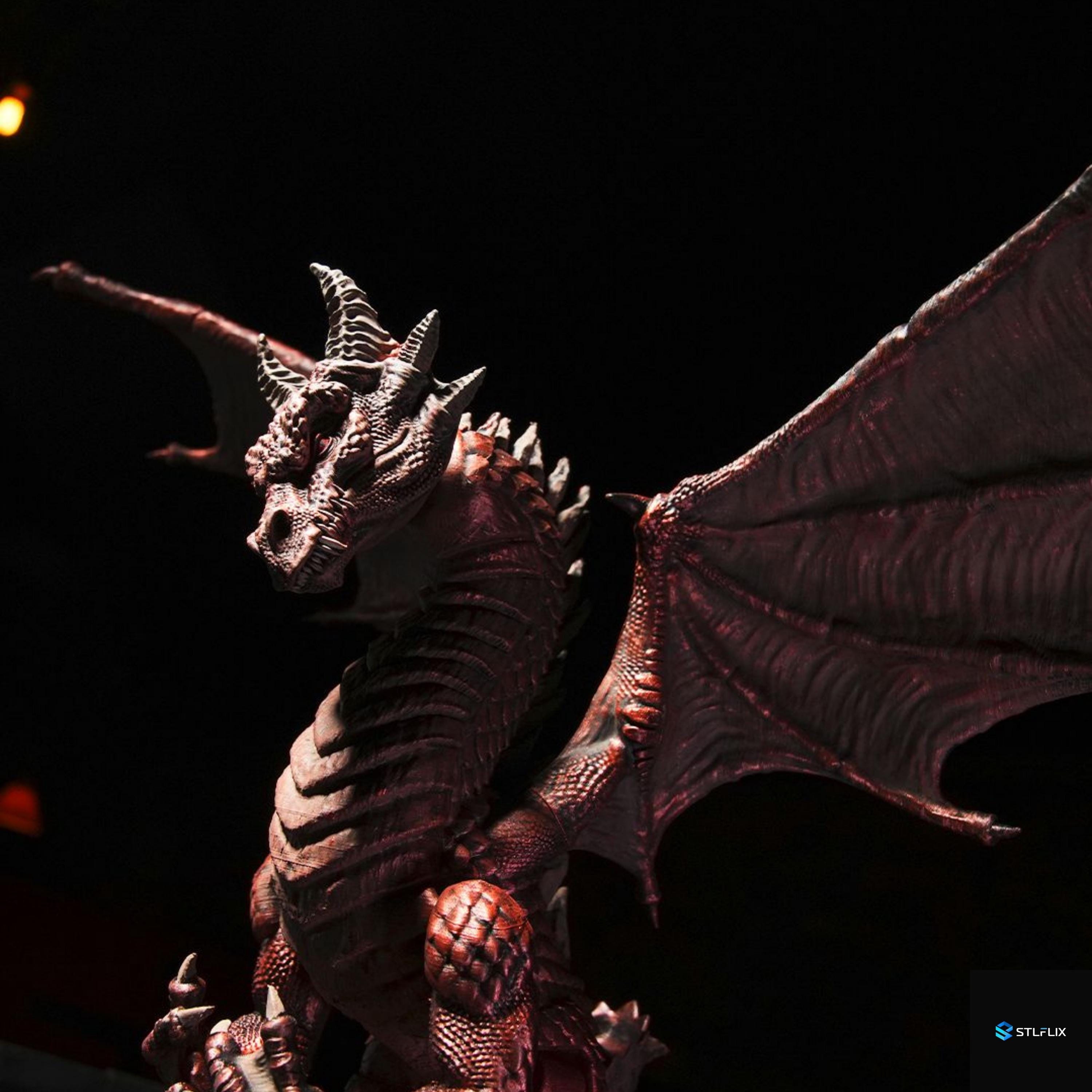 Articulated Dragon 3D Printed Model: Poseable Fantasy Toy