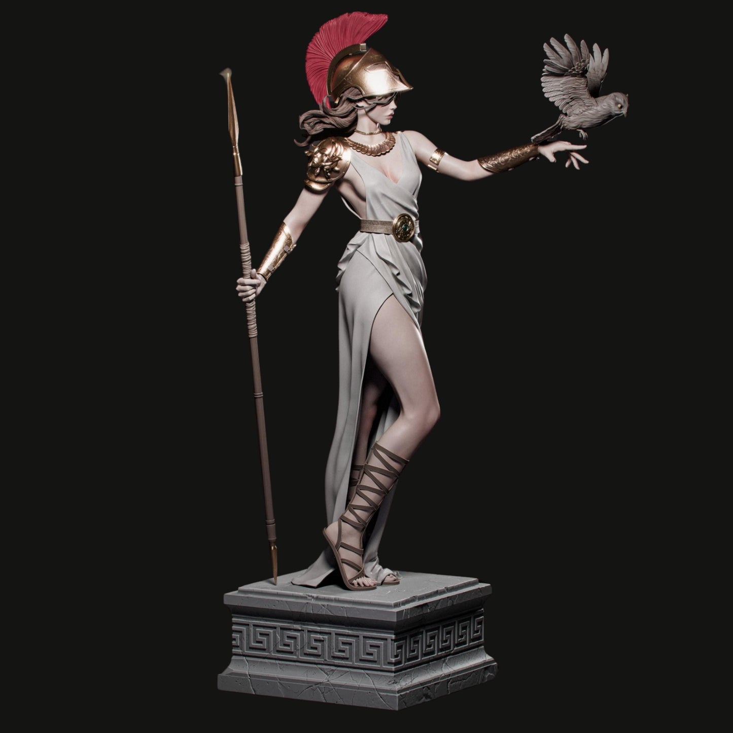Athena Goddess Resin Statue: 12K Mythology Model Kit - CA3D Fan Art