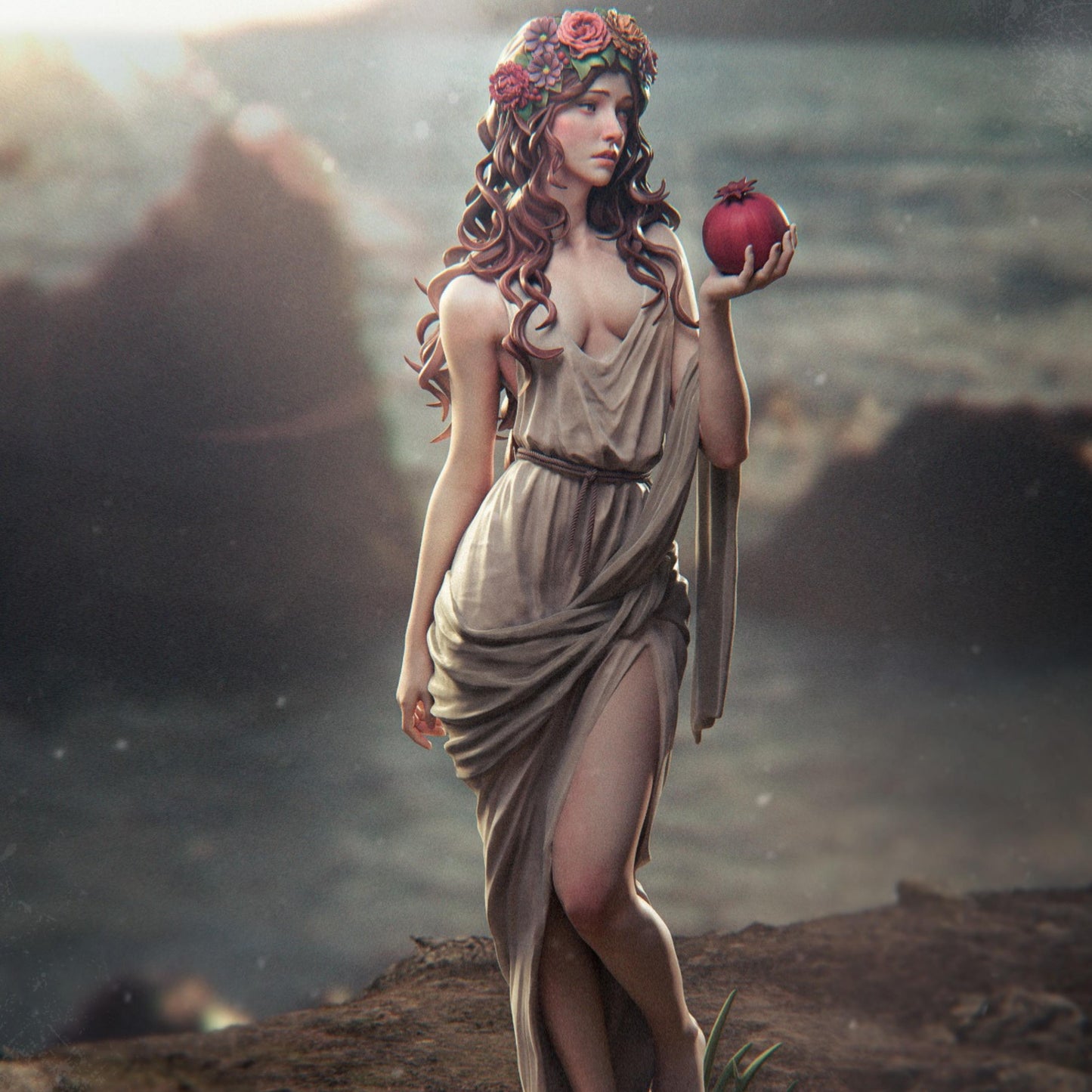 Persephone Resin Figure: 12K Mythology Model Kit, CA3D Fan Art