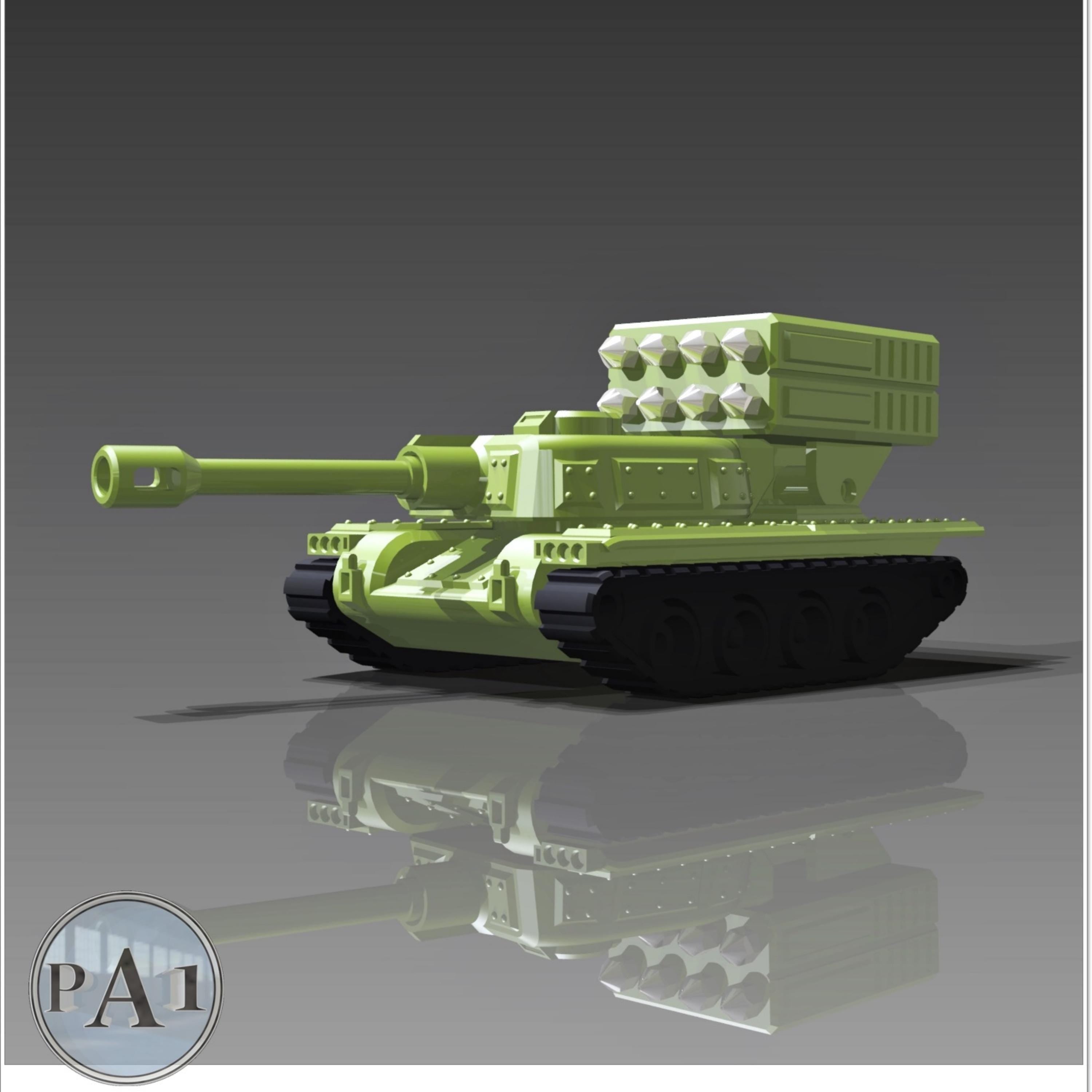 3D Printed Tank Model Kit: Military Diorama, Wargame Assembly