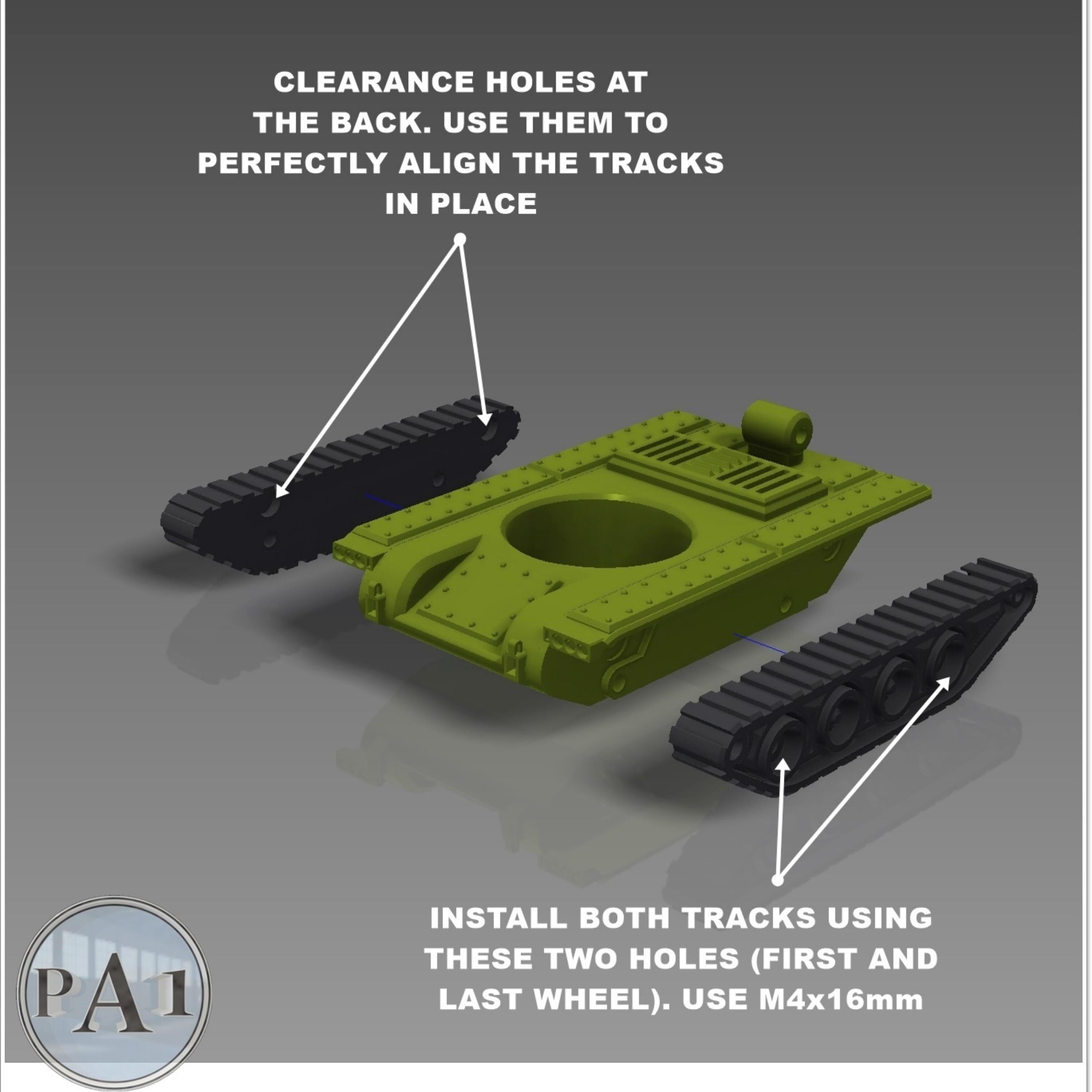 3D Printed Tank Model Kit: Military Diorama, Wargame Assembly
