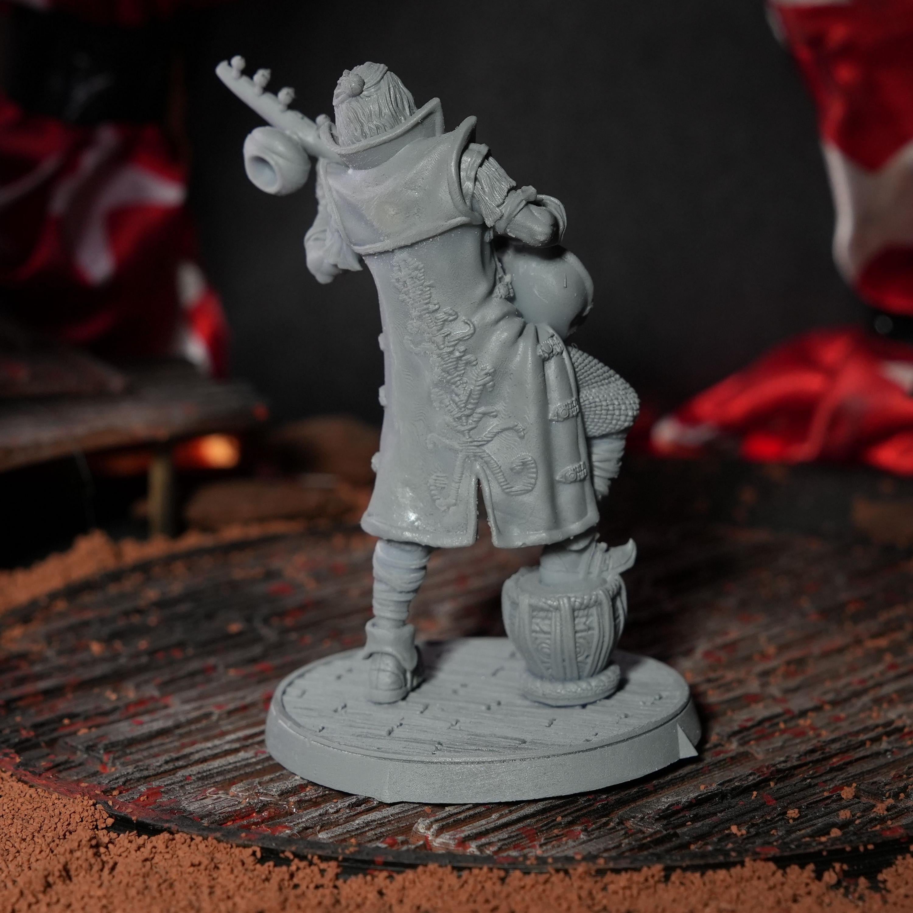 12K Resin Udlon The Bard Miniature: Unpainted Tabletop RPG Figure