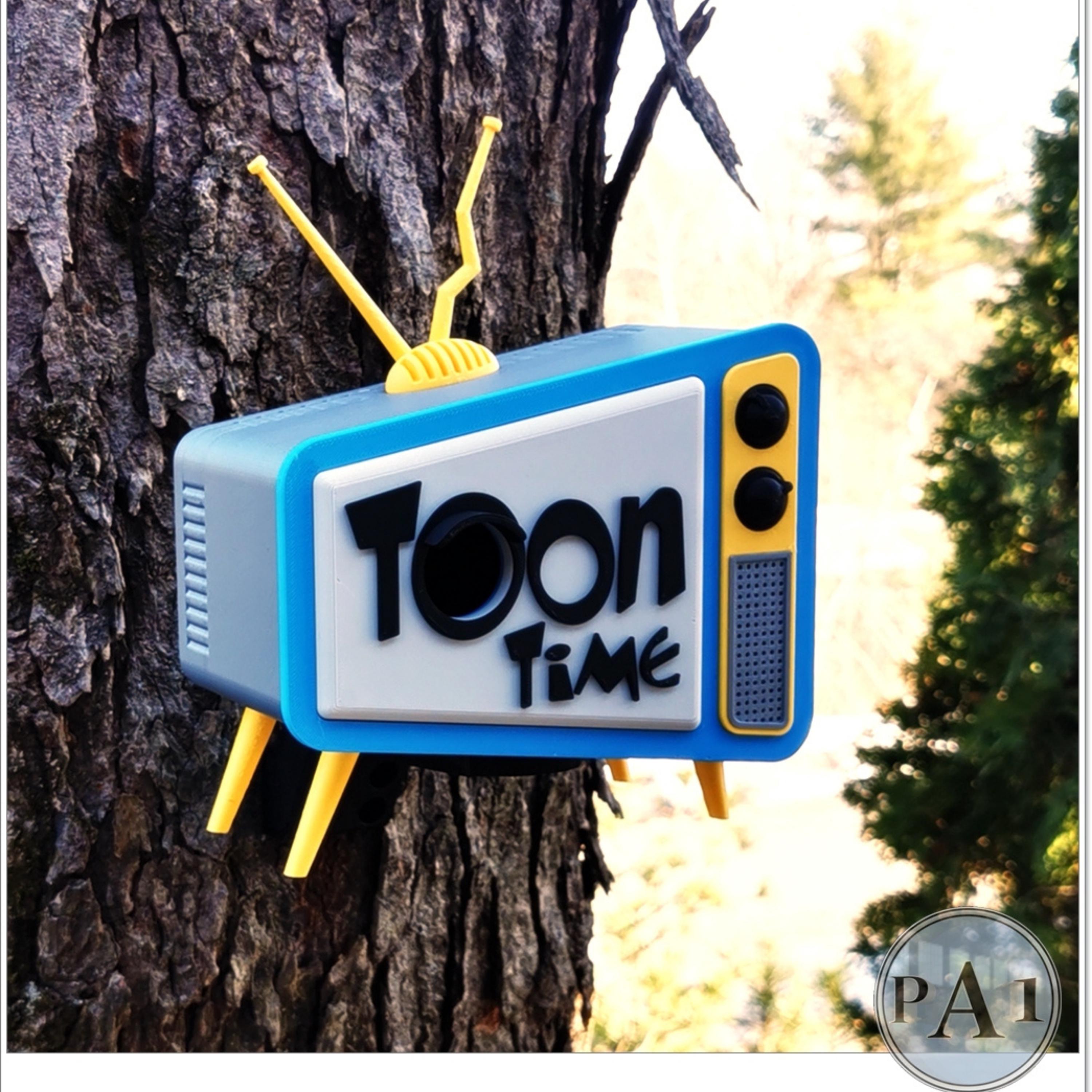 3D Printed Cartoon TV Birdhouse: Unassembled PLA Garden Decor