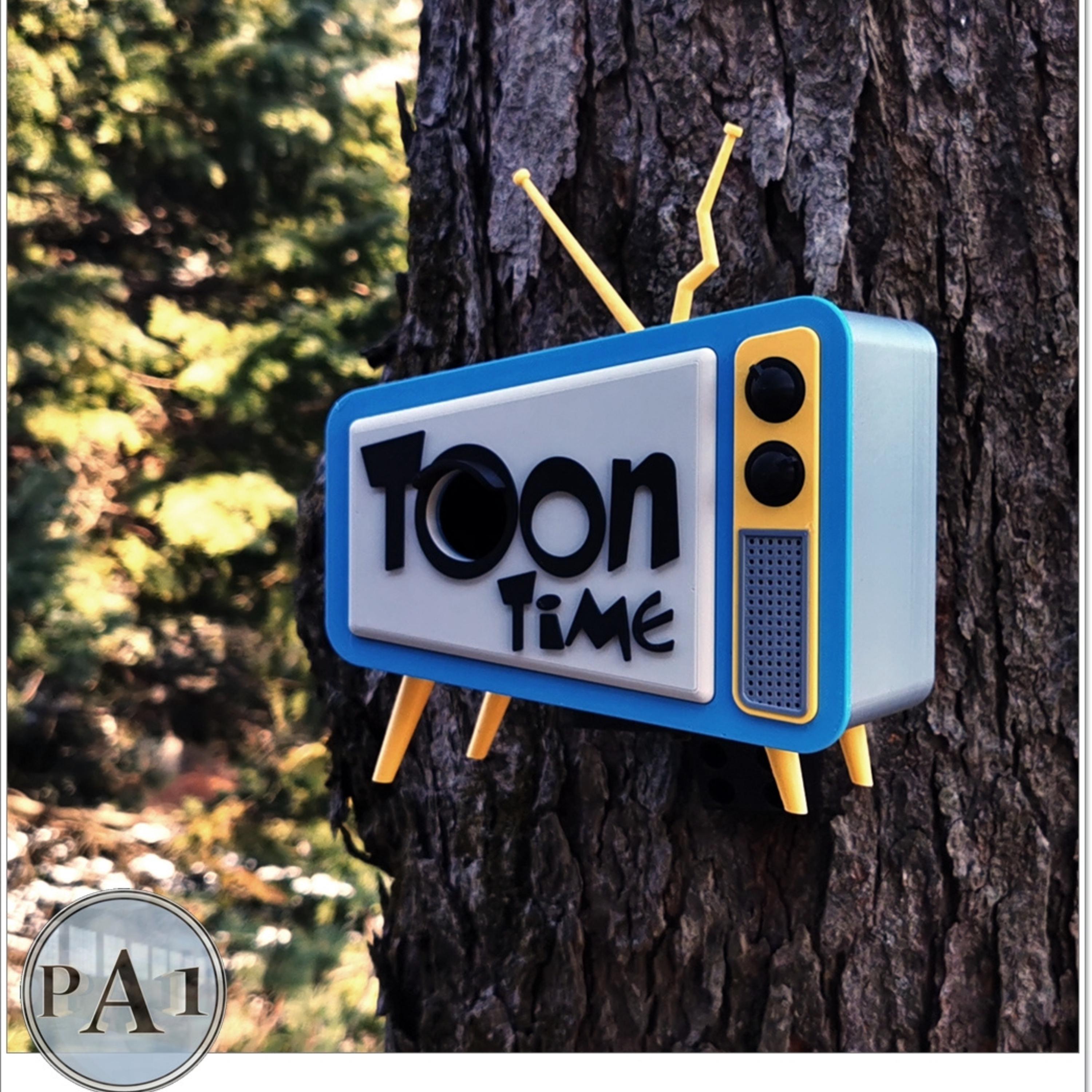 3D Printed Cartoon TV Birdhouse: Unassembled PLA Garden Decor