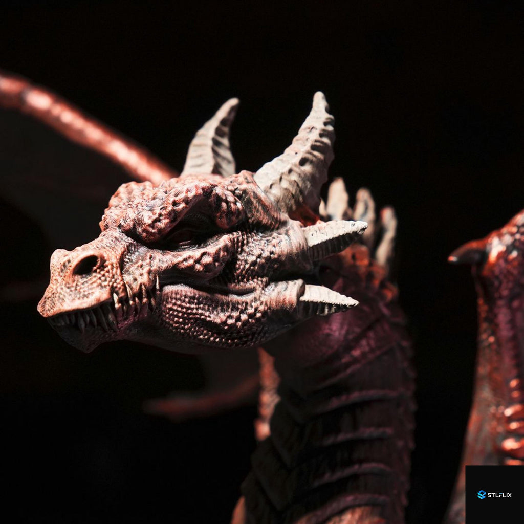 Articulated Dragon 3D Printed Model: Poseable Fantasy Toy