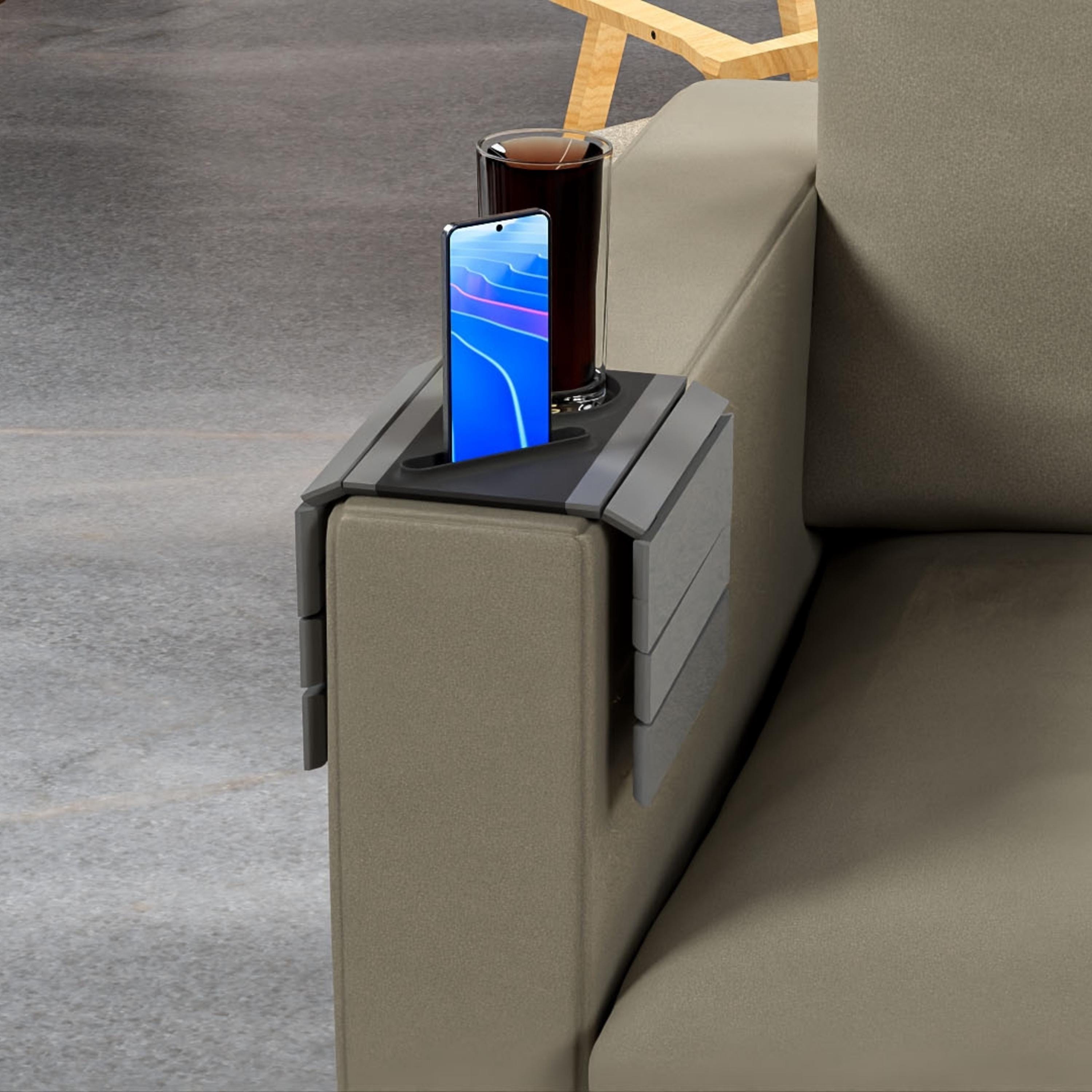 3D Printed Couch Arm Tray: Sofa Cup & Phone Holder