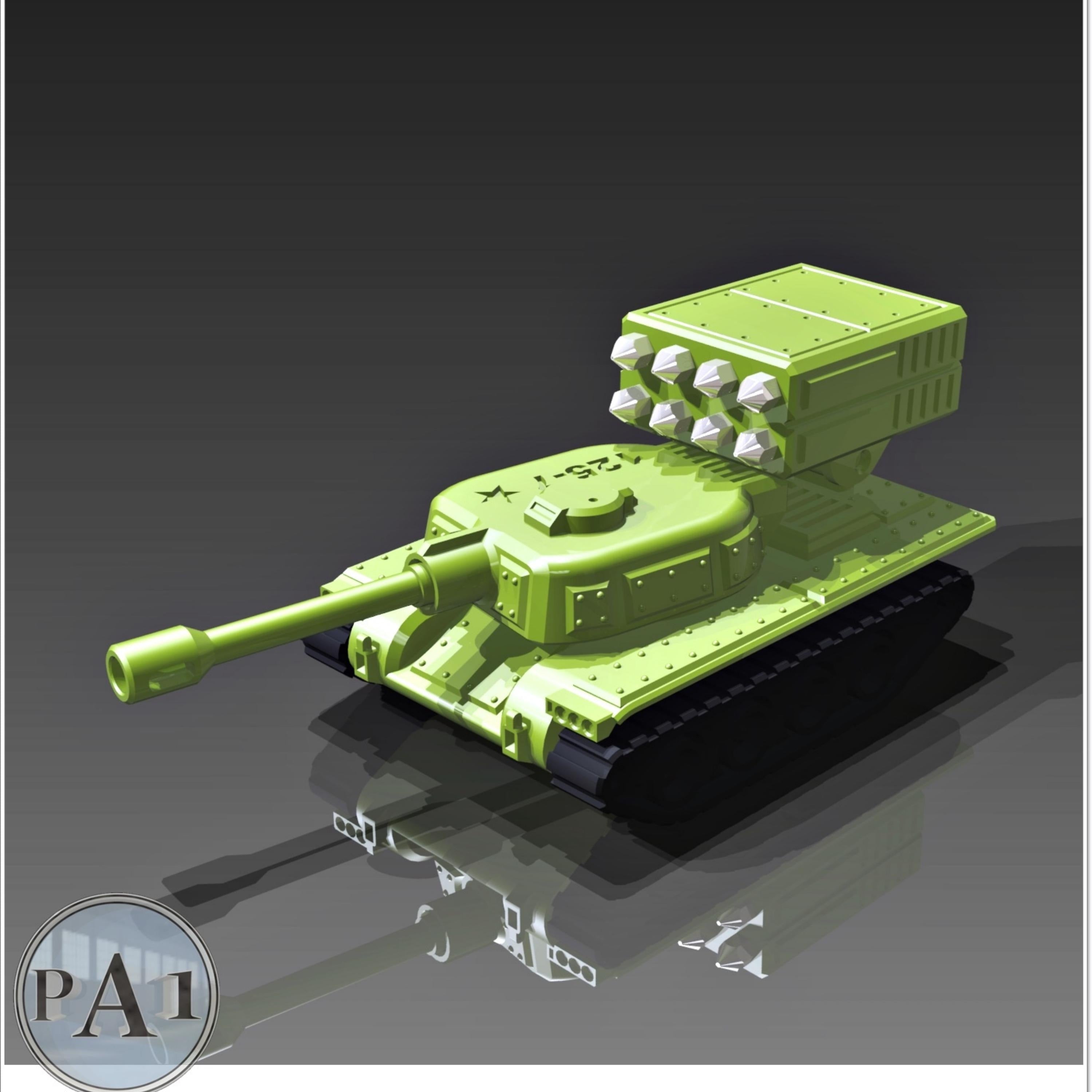 3D Printed Tank Model Kit: Military Diorama, Wargame Assembly