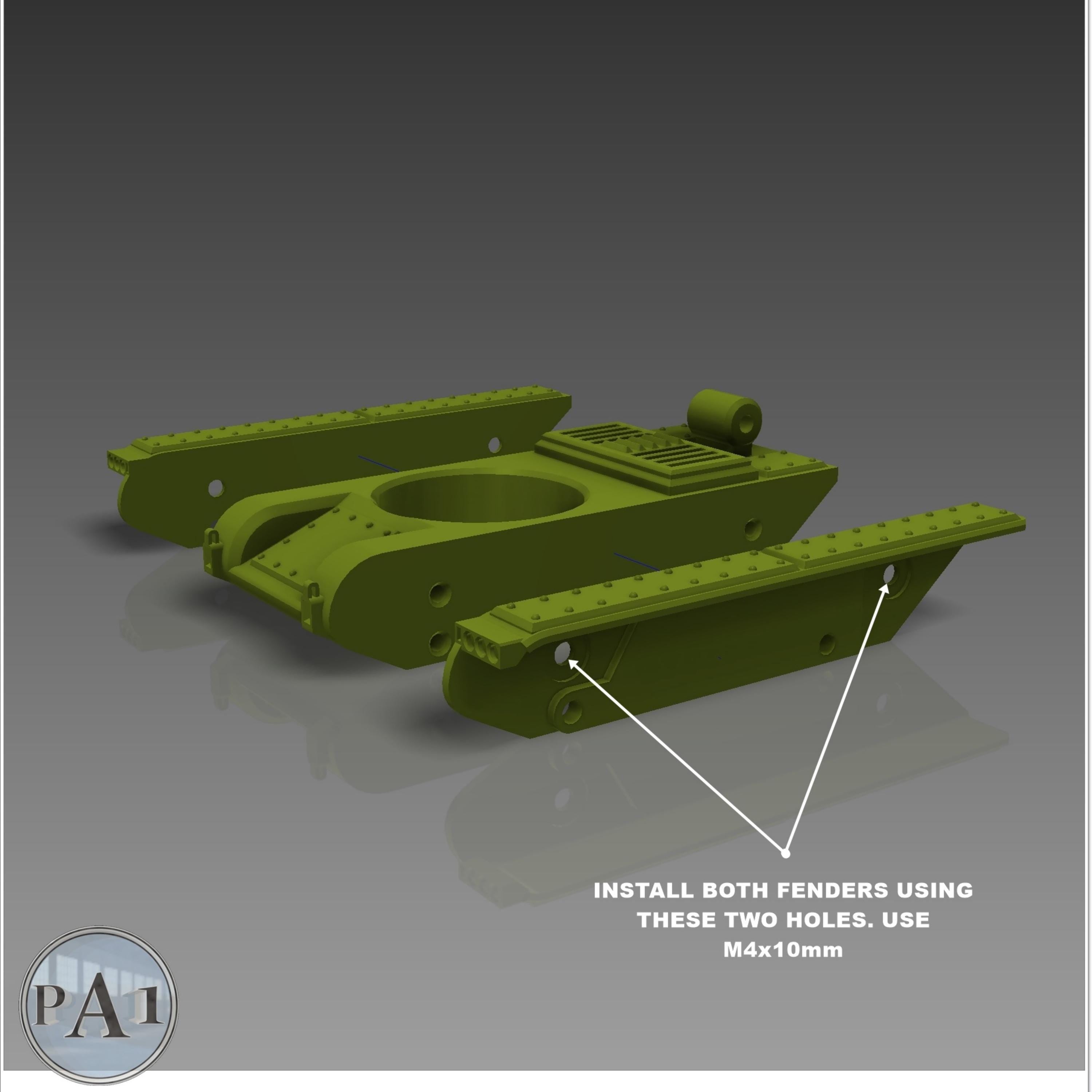 3D Printed Tank Model Kit: Military Diorama, Wargame Assembly