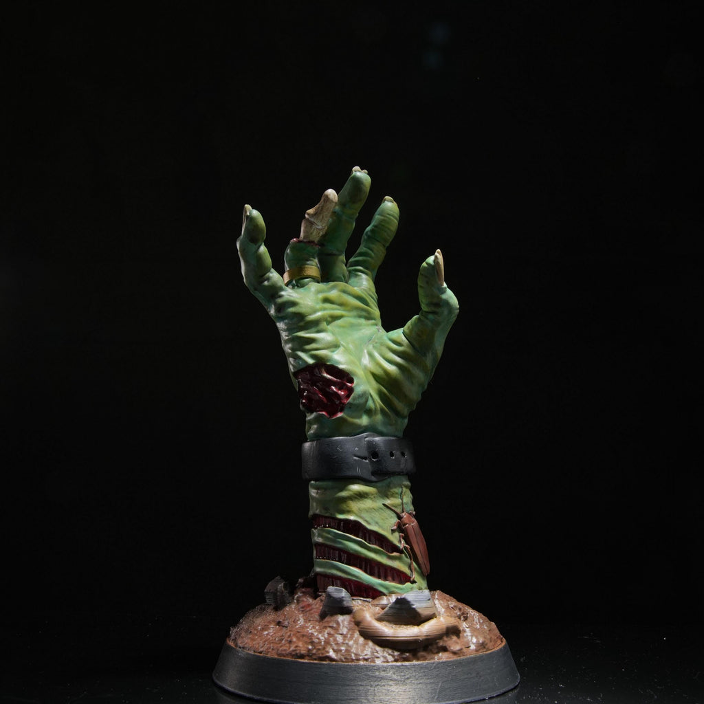3D Printed Zombie Hand Controller Statue: Halloween Gamer Decor