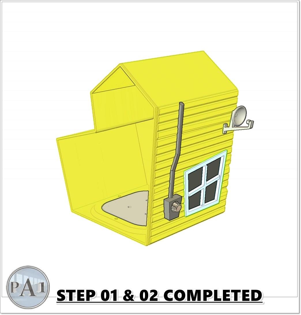 3D Printed Cartoon Birdhouse: Colorful PLA Plastic Garden Decor