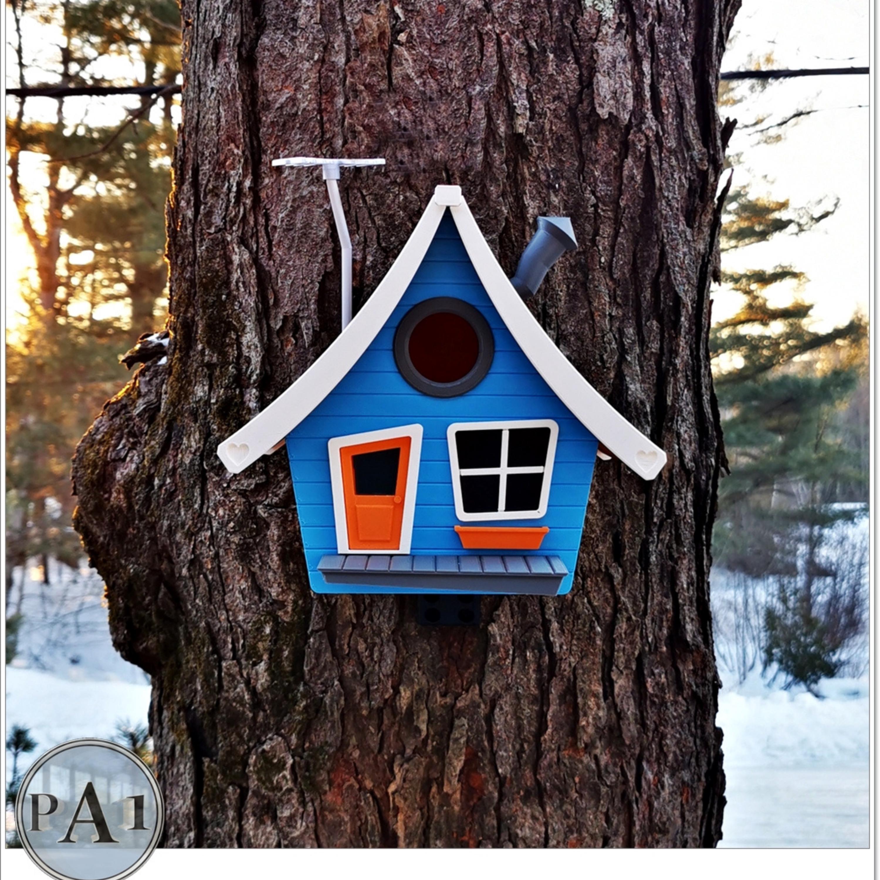 3D Printed Cartoon Birdhouse: Colorful PLA Garden Decor