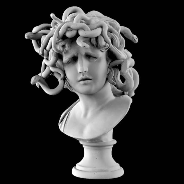 Medusa Bust by Bernini | Musei Capitolini Replica | Baroque Art Statue | 12k Resin or Marble composite