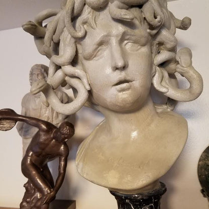 Medusa Bust by Bernini | Musei Capitolini Replica | Baroque Art Statue | 12k Resin or Marble composite