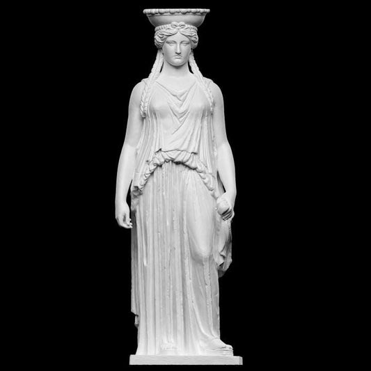 Caryatid Statue from the Acropolis | Erechtheion Porch | Ancient Greek Art | 12k Resin or Marble composite