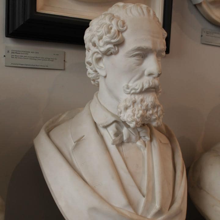 Charles Dickens Bust | Famous Author Statue | Victorian English Literature Decor | 12k Resin or Marble composite