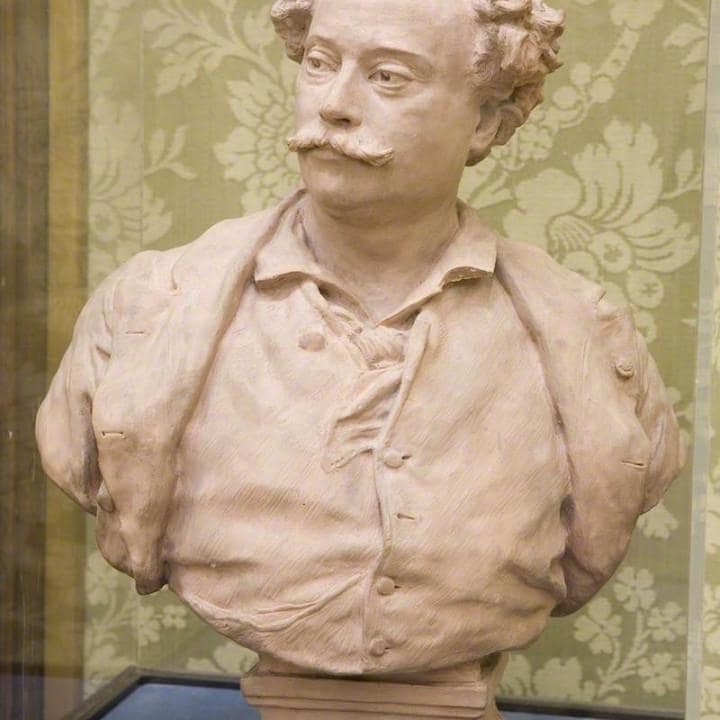 Alexandre Dumas Bust | French Author Statue | Classic Literature Decor | 12k Resin or Marble composite