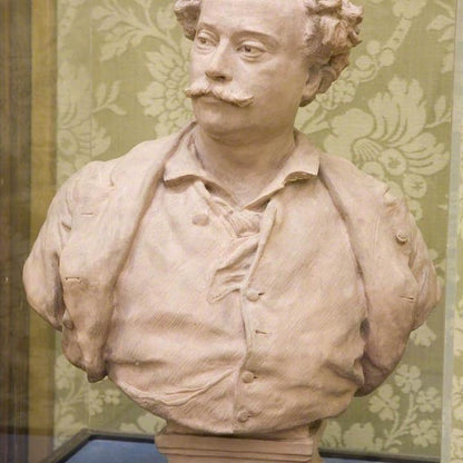 Alexandre Dumas Bust | French Author Statue | Classic Literature Decor | 12k Resin or Marble composite